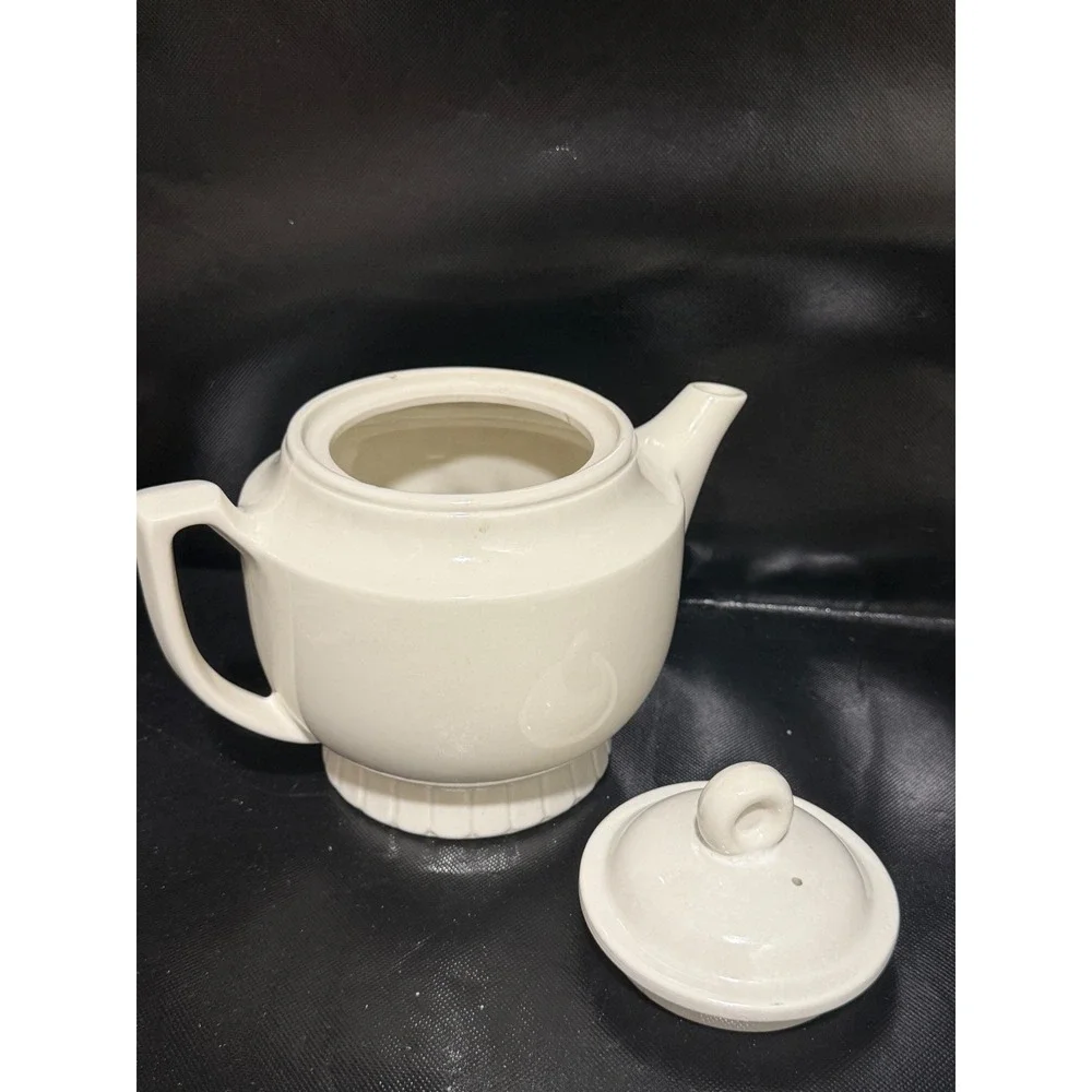 Porcelier Vitreous China Teapot Raised Hearth‎ Scene